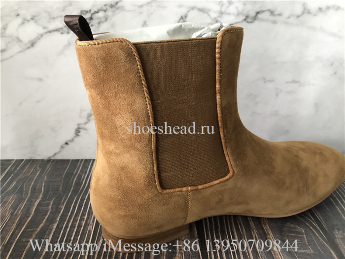 Christian Louboutin High Top Boot Beige Suede