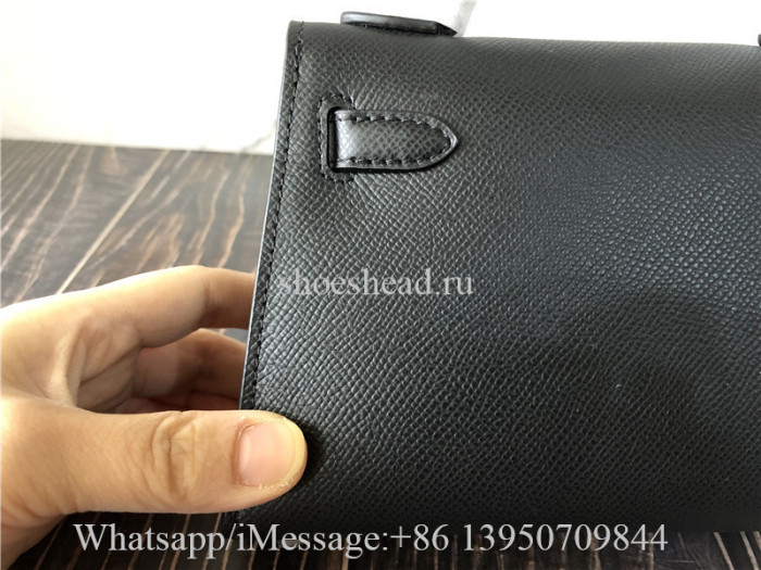 Original Hermès Black Pre-owned Kelly Mini Leather Mini Bag