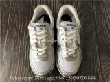 Chanel Low Top Trianer CC Siliver White