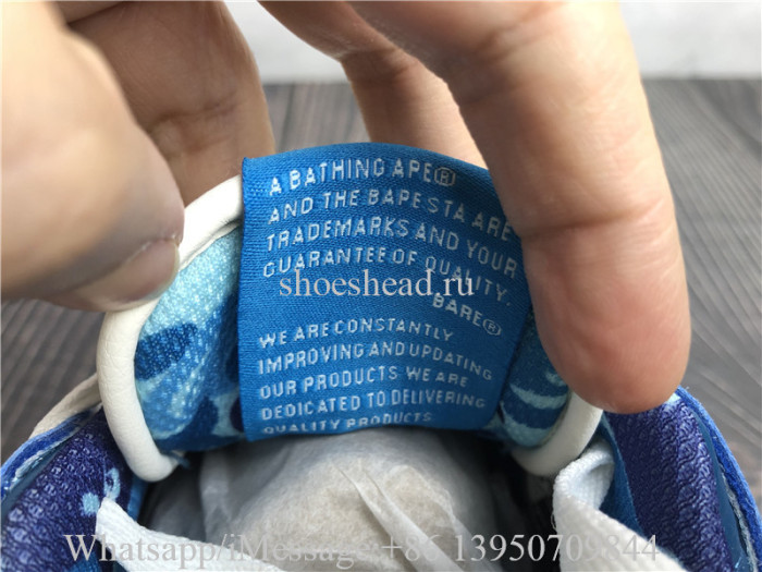 A Bathing Ape Bape Sta Low Blue Sneaker