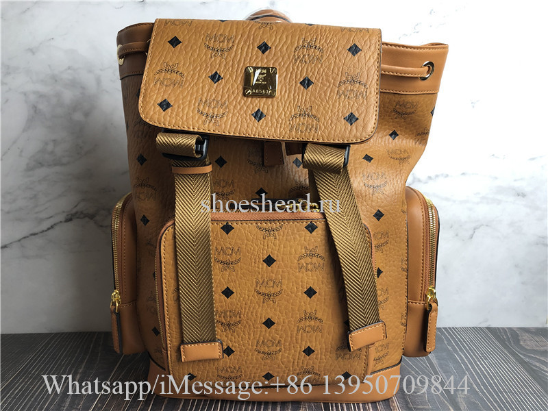 MCM Backpack Tan Brown