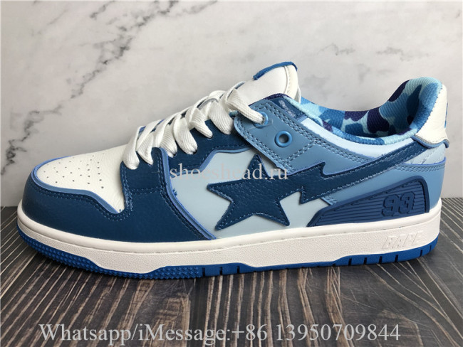A Bathing Ape Bape Sta Low Blue Sneaker