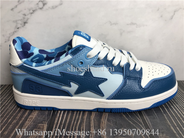 A Bathing Ape Bape Sta Low Blue Sneaker