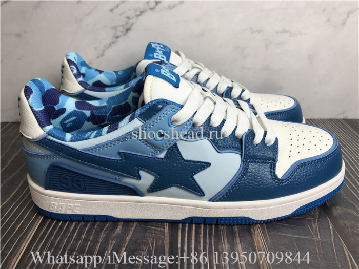 A Bathing Ape Bape Sta Low Blue Sneaker
