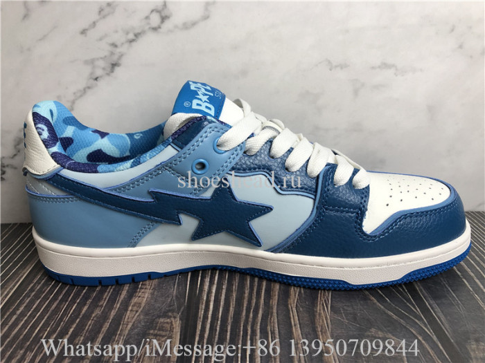 A Bathing Ape Bape Sta Low Blue Sneaker