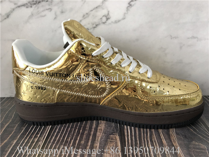 Off White x Nike Air Force 1 Low Louis Vuitton Golden