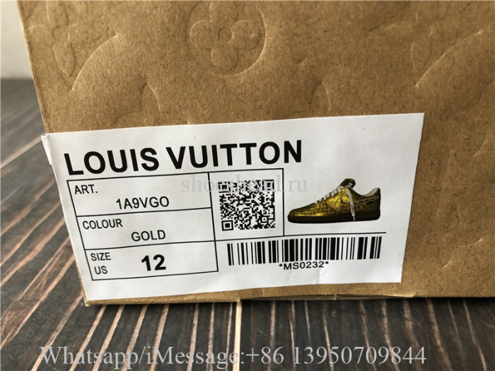 Off White x Nike Air Force 1 Low Louis Vuitton Golden