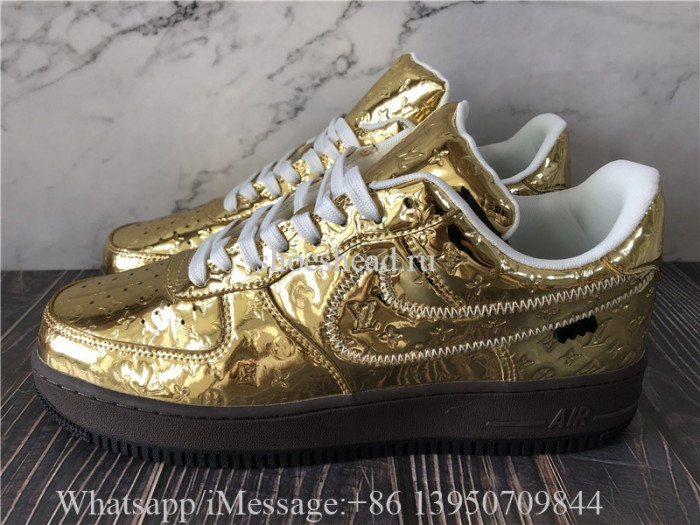 Off White x Nike Air Force 1 Low Louis Vuitton Golden