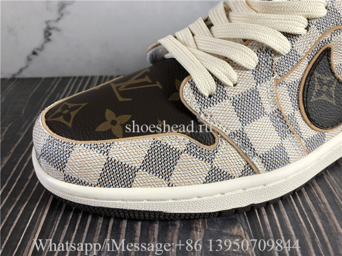 Off White x Nike Air Force 1 Low White Damier WIth Cases