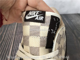 Travis Scott x Air Jordan 1 Retro Low Louis Vuitton White Damier