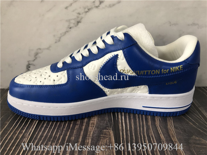 Off White x Nike Air Force 1 Low Louis Vuitton White Team Royal