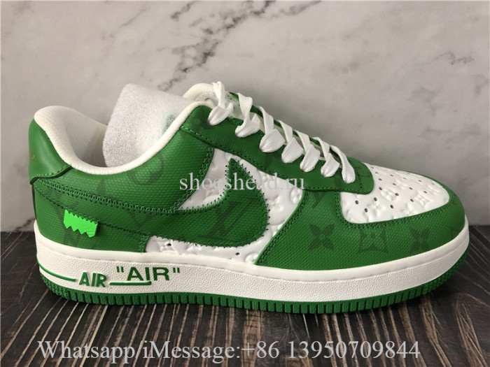 Off White x Nike Air Force 1 Low Louis Vuitton White Green
