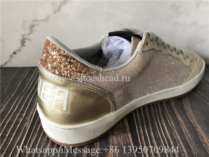 Golden Goose Ballstar Low Top Sneaker Natural Gold Grey