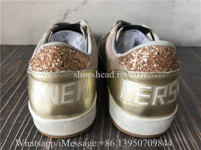 Golden Goose Ballstar Low Top Sneaker Natural Gold Grey