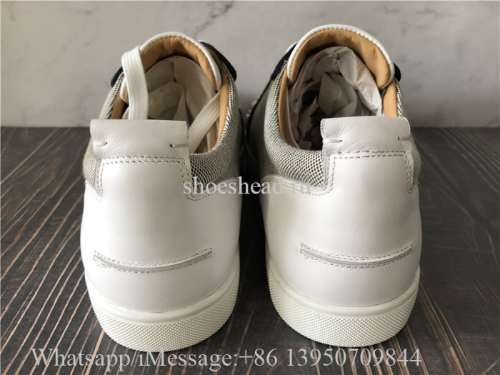 Christian Louboutin Flat Low Top Sneaker Blue Grey White