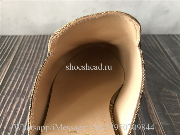Gucci Princetown Canvas Slippers