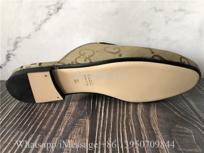Gucci Princetown Canvas Slippers