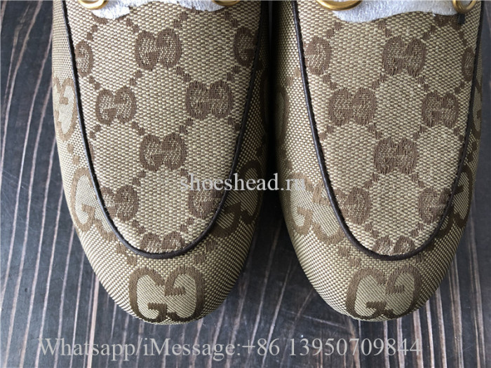 Gucci Princetown Canvas Slippers