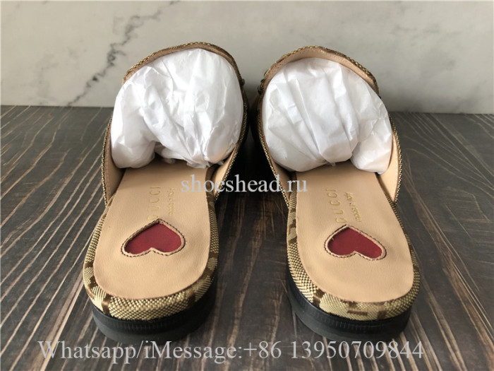 Gucci Princetown Canvas Slippers