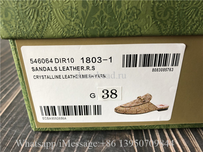 Gucci Princetown Canvas Slippers