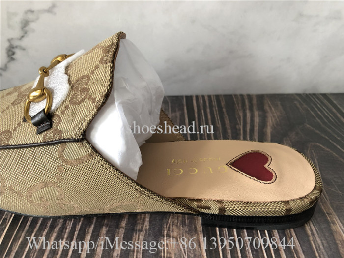 Gucci Princetown Canvas Slippers