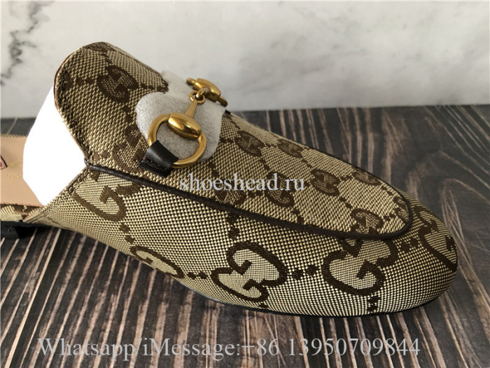 Gucci Princetown Canvas Slippers