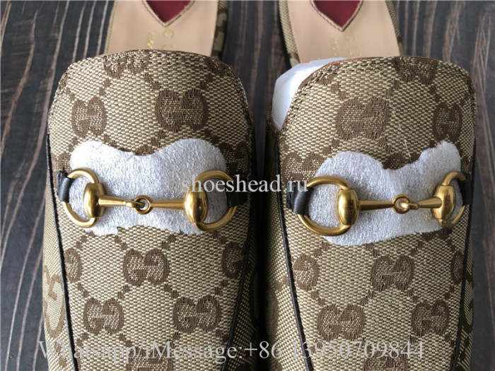 Gucci Princetown Canvas Slippers