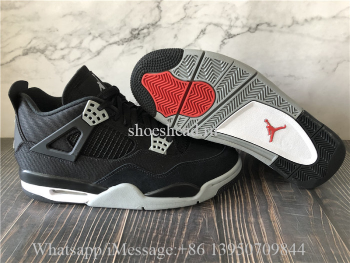 Air Jordan 4 Retro Black Canvas
