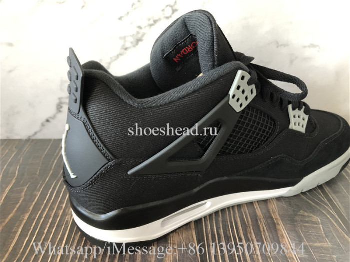 Air Jordan 4 Retro Black Canvas