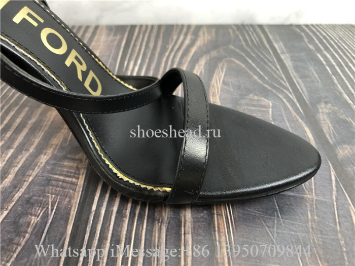 Tom Ford Leather Padlock Pointy Naked Sandal