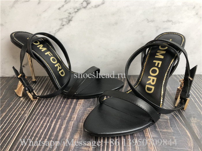 Tom Ford Leather Padlock Pointy Naked Sandal