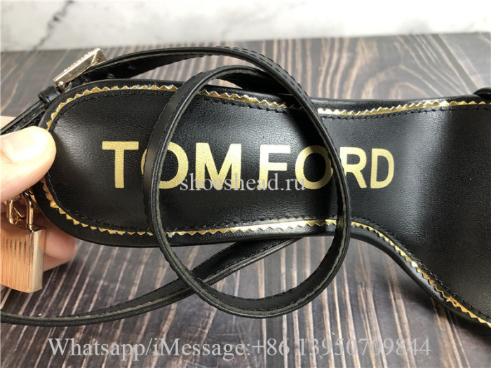 Tom Ford Leather Padlock Pointy Naked Sandal