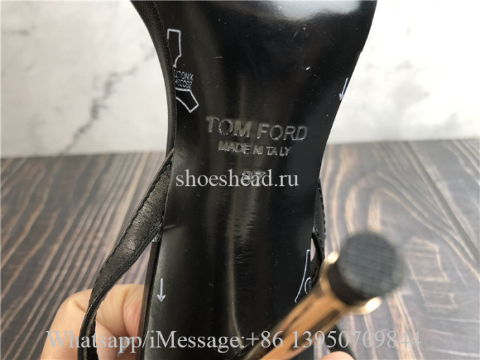 Tom Ford Leather Padlock Pointy Naked Sandal