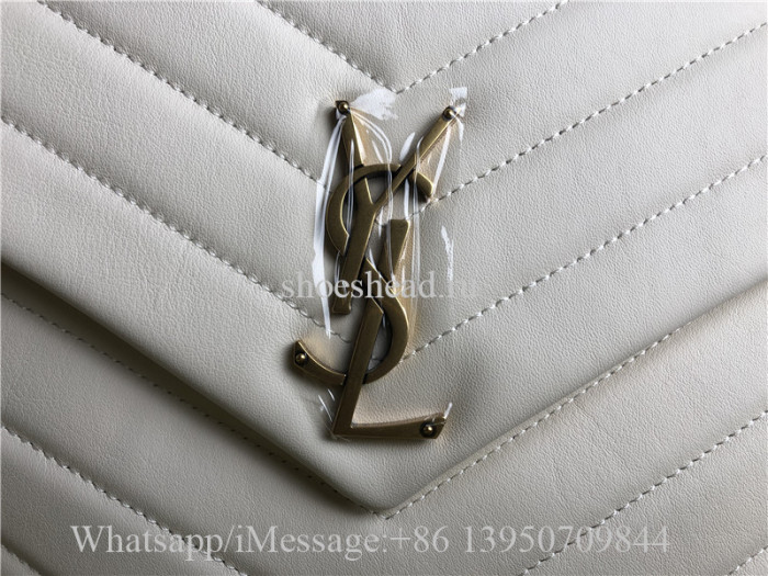 Original Saint Laurent Loulou Large Chain Bag In Quilted 'Y' Leather