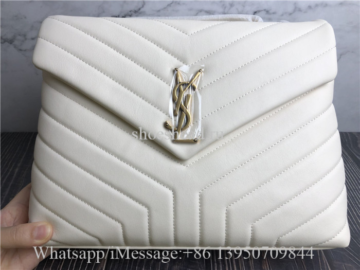 Original Saint Laurent Loulou Large Chain Bag In Quilted 'Y' Leather