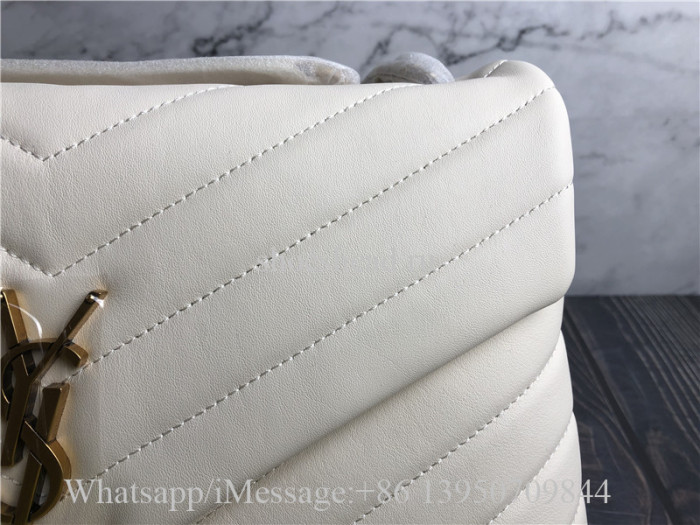 Original Saint Laurent Loulou Large Chain Bag In Quilted 'Y' Leather