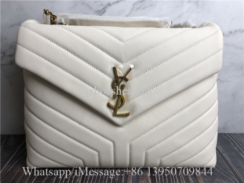 Original Saint Laurent Loulou Large Chain Bag In Quilted 'Y' Leather