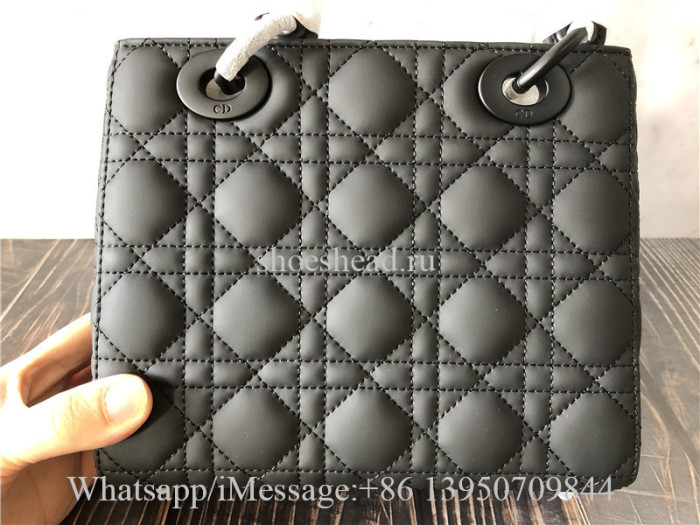 Original Quality Dior Lady Handbag Black Lambskin