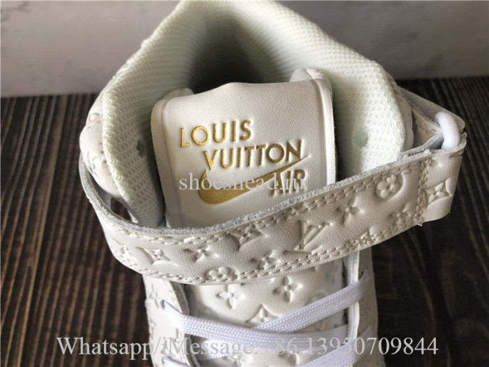 Off White x Nike Air Force 1 Mid Louis Vuitton Triple White