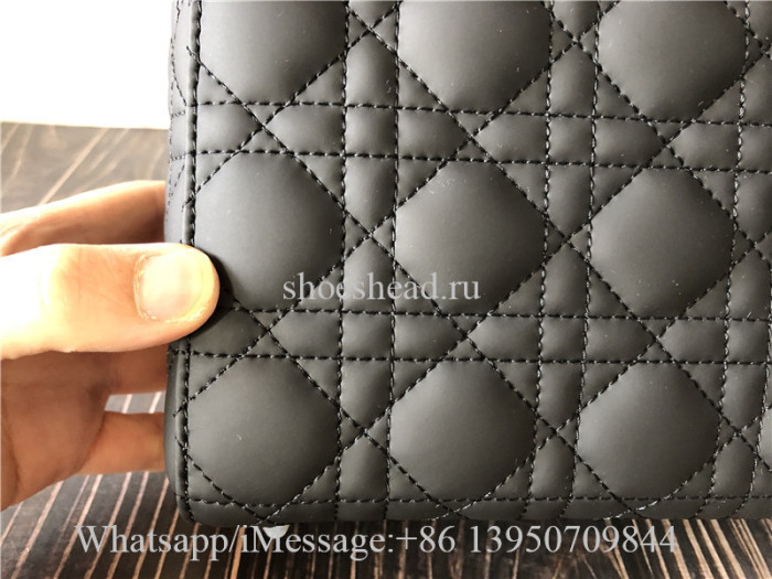 Original Quality Dior Lady Handbag Black Lambskin