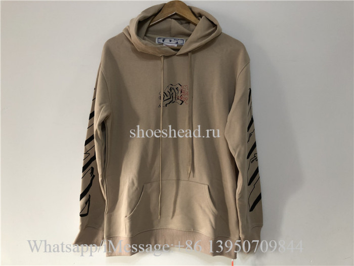 Off White Beige Hoodie