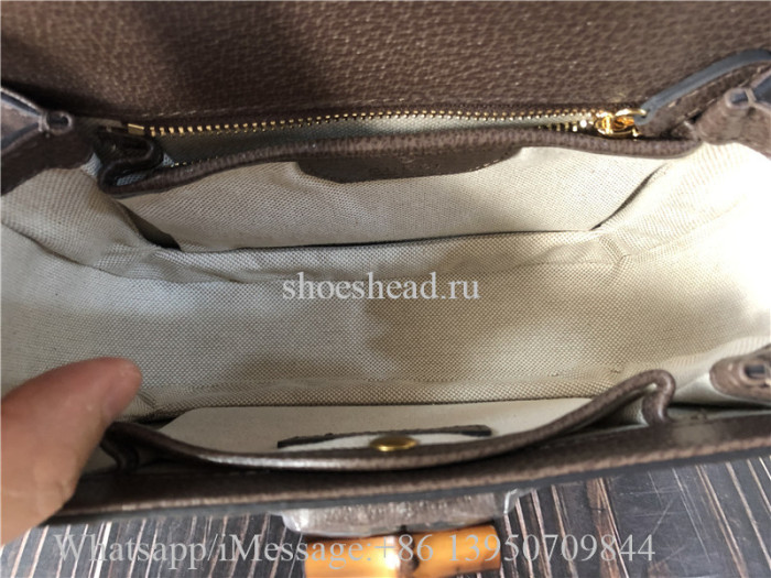 Original Gucci Bamboo 1947 Jumbo GG Small Top Handle Bag