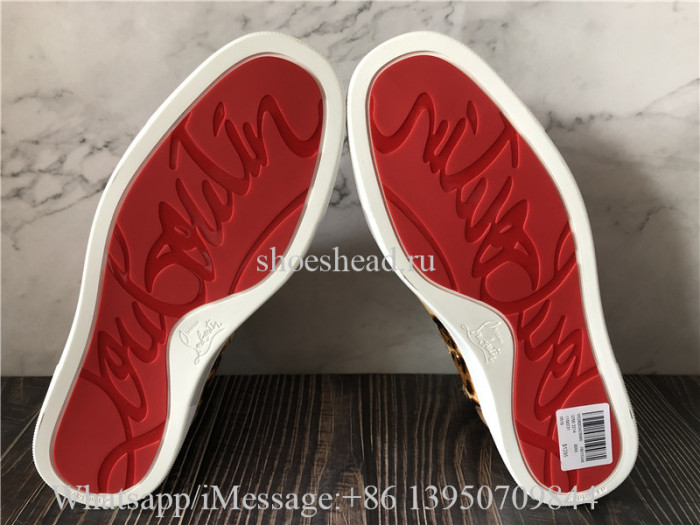 Christian Louboutin Flat Spike High Top Sneakers