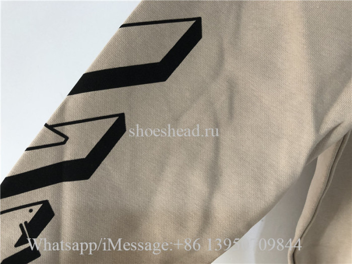 Off White Beige Hoodie