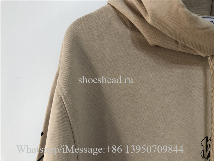 Off White Beige Hoodie