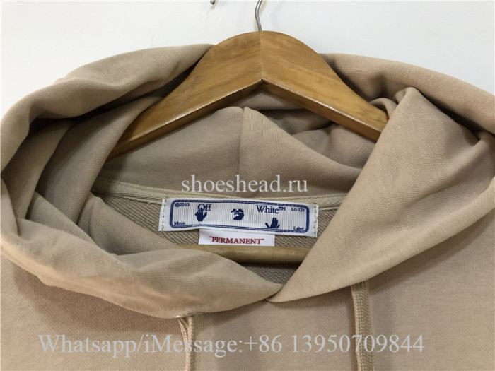 Off White Beige Hoodie