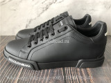 Super Quality Dolce & Gabbana Black Calfskin Nappa Portofino Sneakers