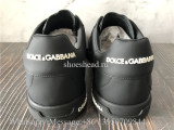 Super Quality Dolce & Gabbana Black Calfskin Nappa Portofino Sneakers