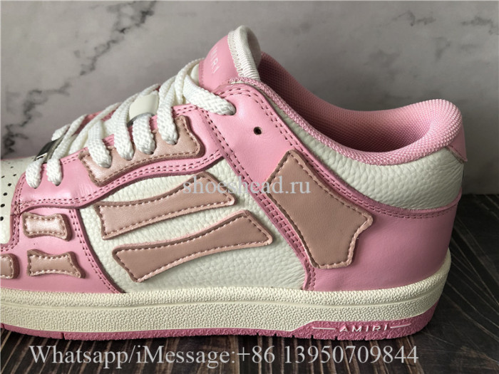 Amiri Pink Skeleton Low Top Sneaker