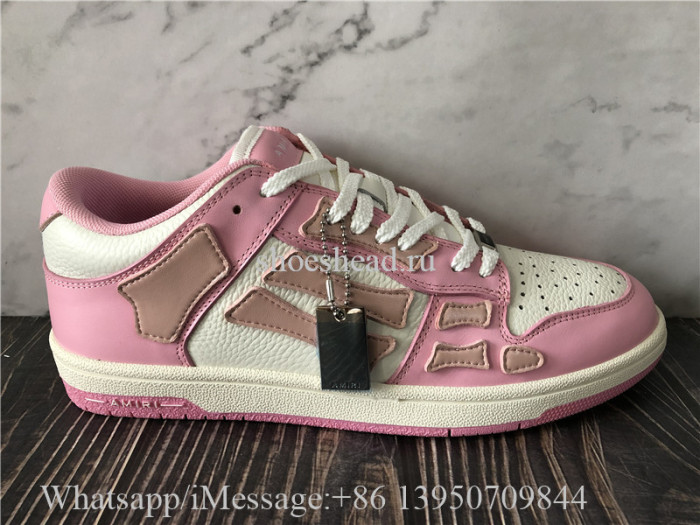 Amiri Pink Skeleton Low Top Sneaker